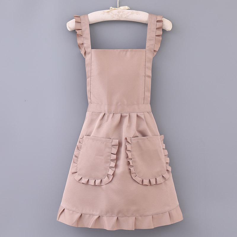Korean Style Princess Apron: Stylish, Breathable, and Stain-Resistant Kitchen and Restaurant Waist Apron for Women