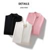 Women's Slim-Fit Pure Wool Cardigan - Half-High Collar Zipper Knitwear for Autumn/Winter