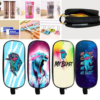 Mr Beast Gaming Pencil Bag Lighting Cat School Cases Girl Korean Stationery Holder Bag Pen Case Students School Supplies