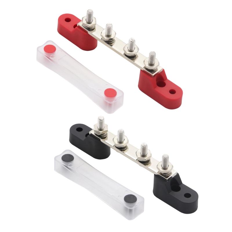 Versatile and Reliable 4 Way M6 Busbar Long lasting & Rust resistant Busbar 100A for Automotive & Marine Applications
