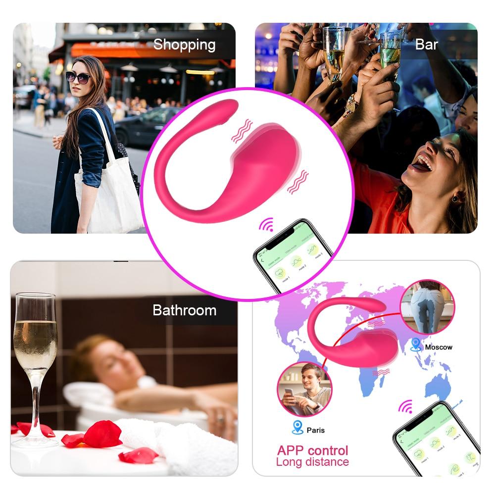 Wireless Bluetooth G Spot Dildo Vibrator for Women APP Remote Control Wear Vibrating Egg Clit Female Panties Sex Toys for Adults