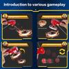 1 Set Magic Glitter Spinning Top Kids Xmas Birthday Gift Luminous Combat Gyroscope Alloy Combination Light Drawstring Gyro