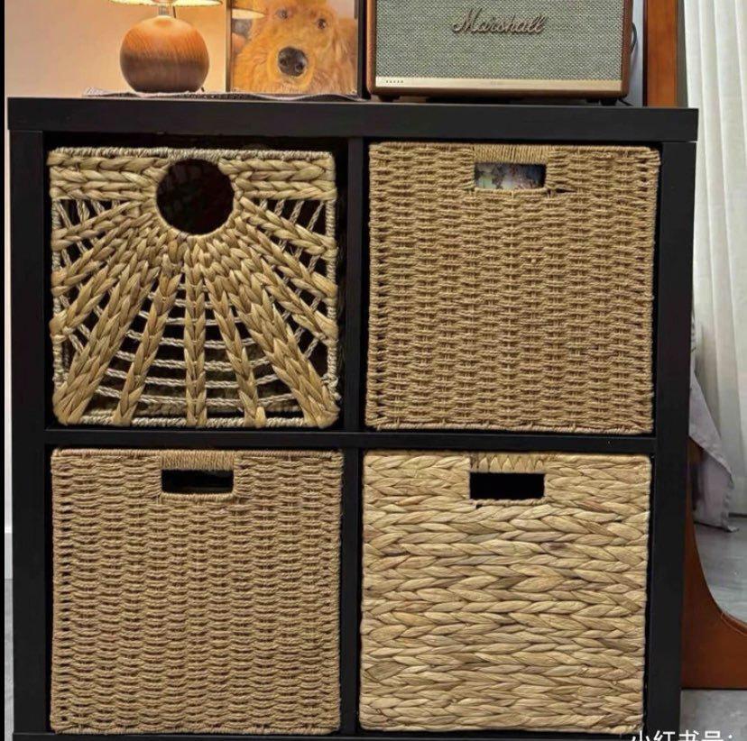 Handmade Rattan Gourd Grass Storage Basket for Sundries, Snacks & Fruits