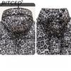 BITCED Short-Length Leopard Print Cotton Jacket for Women with Hood Minimalist Fashion Design, Oversized Fit, Unique Style Cotton Coat