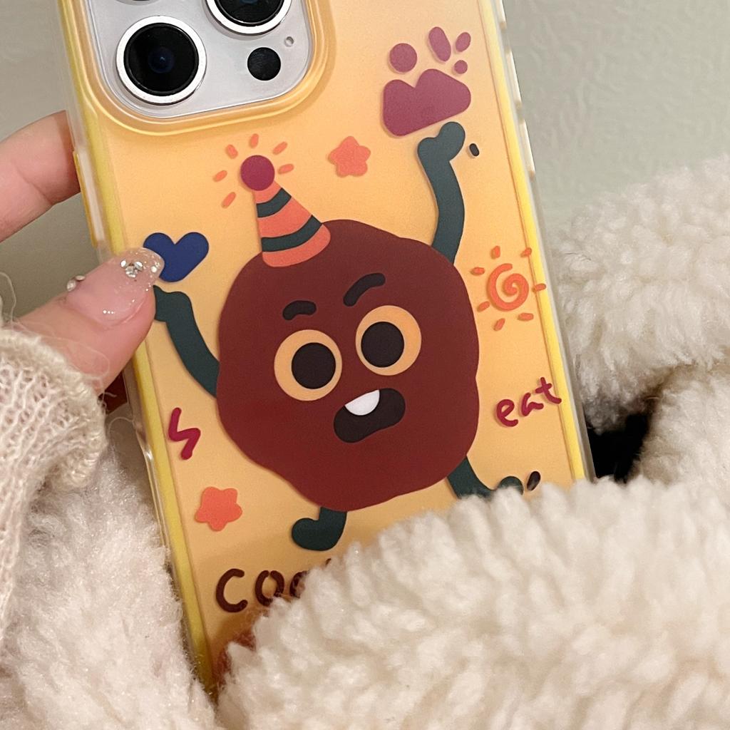 For iPhone 16 Pro Case IMD Fun Monster Design TPU Shockproof Phone Cover