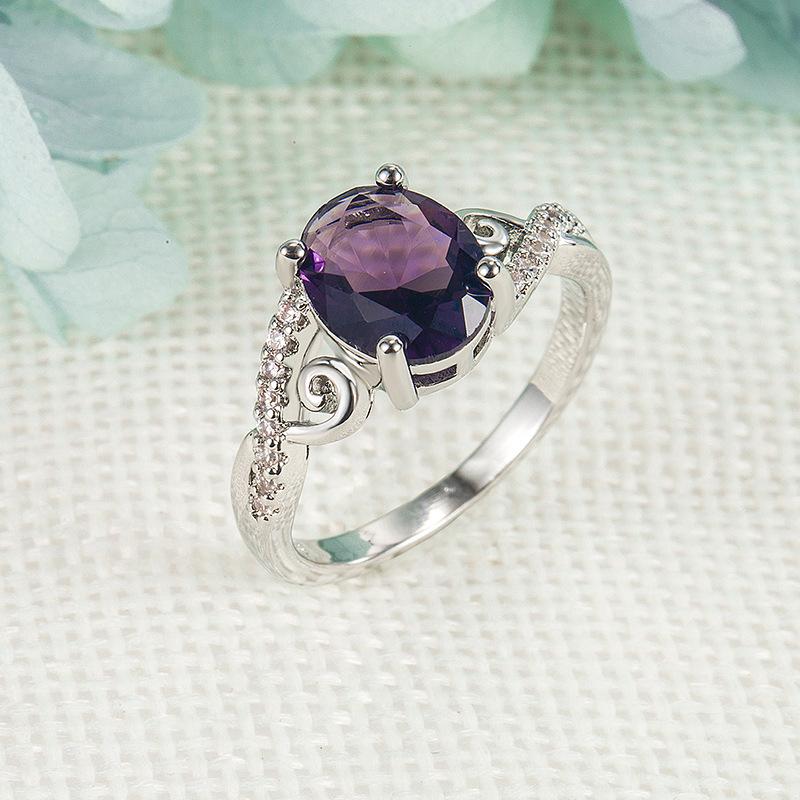 Lindon Classic Copper Alloy Zircon Ring Ladies Jewelry Wedding Promise Party Gift