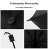 Dual-Use Automatic Umbrella for Men & Women: Sun & Rain Protection with black glue sunshade. Customizable with printed logo, fits two people.