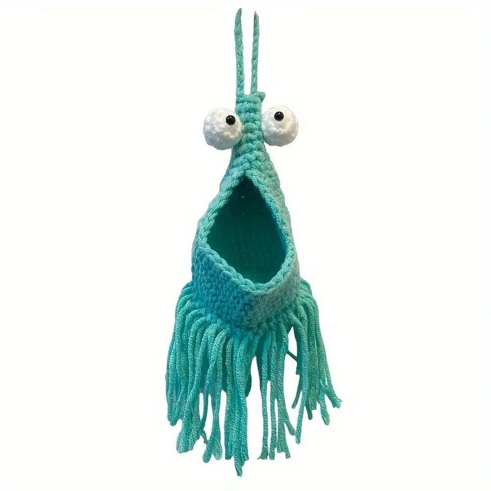 Lobster-Shaped Crochet Plant Hanger Cotton Woven Crochet Car Hanger  for Home