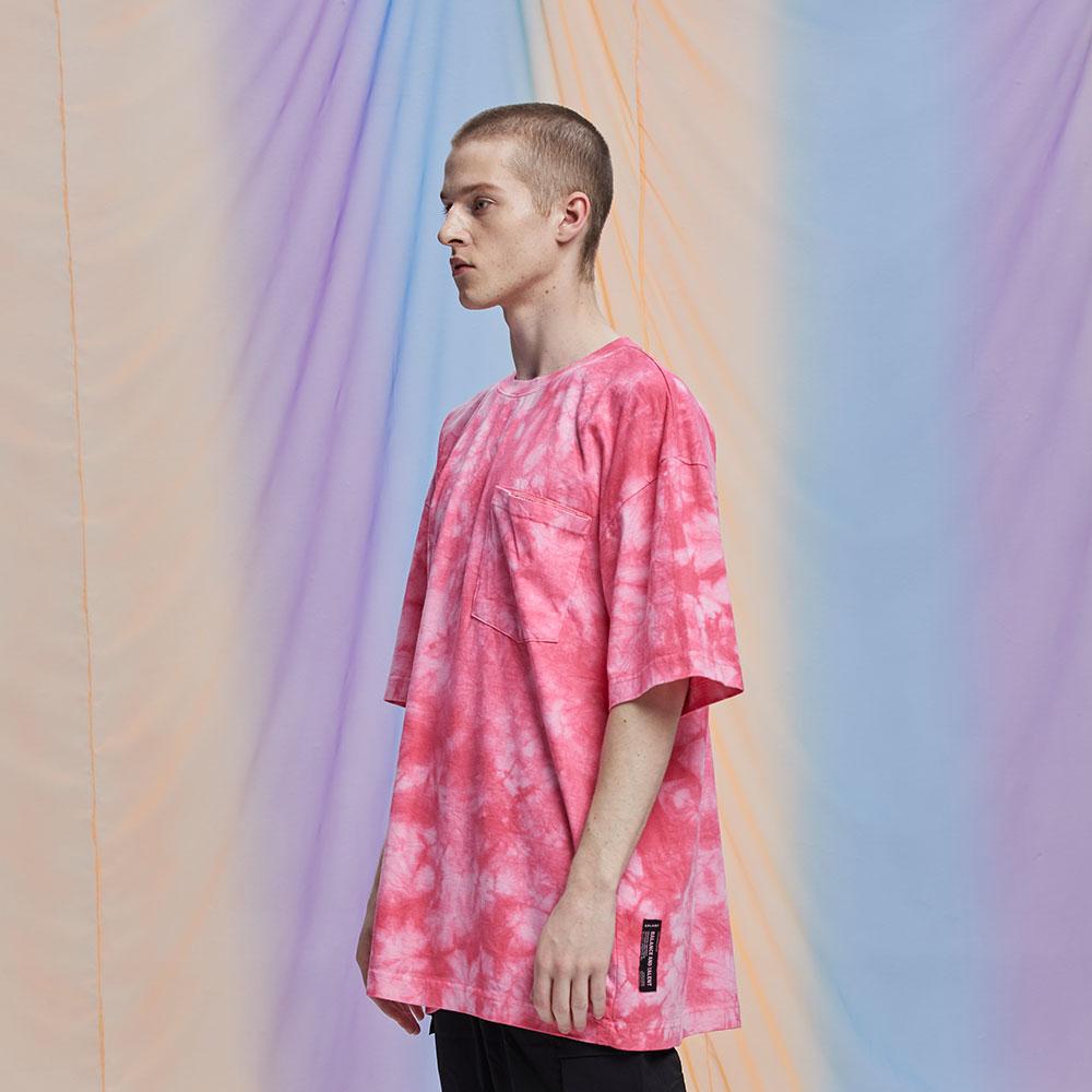 BALANT Marbling Mini Logo Pocket T-Shirt - Pink