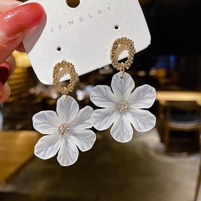 1Pair Korean Ins Style Flower Earrings  All-Match Temperament Ear Studs