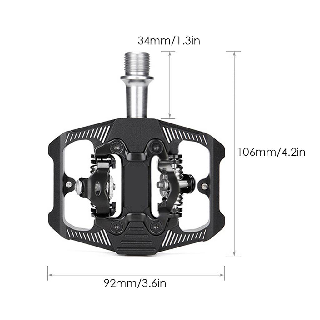 Double-sided Clip Pedals Pedals Cycle Pedals with Cleats Replacement For Mountain Pedal System