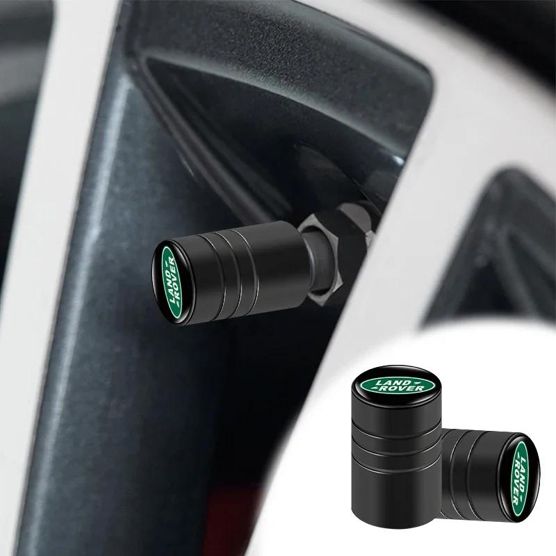 4Pcs Aluminum Alloy Car Tire Cap Stylish Car Logo Wheel Valve Caps for Land Rover Range Rover Discovery Guardian 4 Freelander 2 NG6
