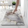 Nordic Style Marble Pattern Diatom Mud Bath Mat - Non-slip, Water-Absorbent, Quick-Drying, Wear-Resistant Foot Mat