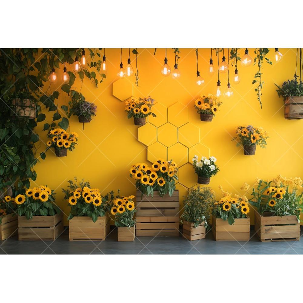 Farm Sunflower Photography Background Garden Flower Kids Birthday Party Cake Smash Baby Shower Portrait Backdrop Photo Studio