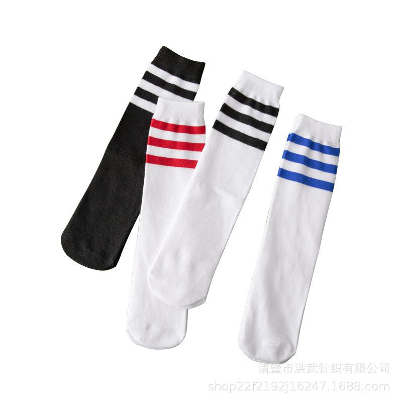 Three Bars Students Medium Tube Socks Football Socks Children'S Performance School Uniform Socks Long Tube School Season Dance Socks