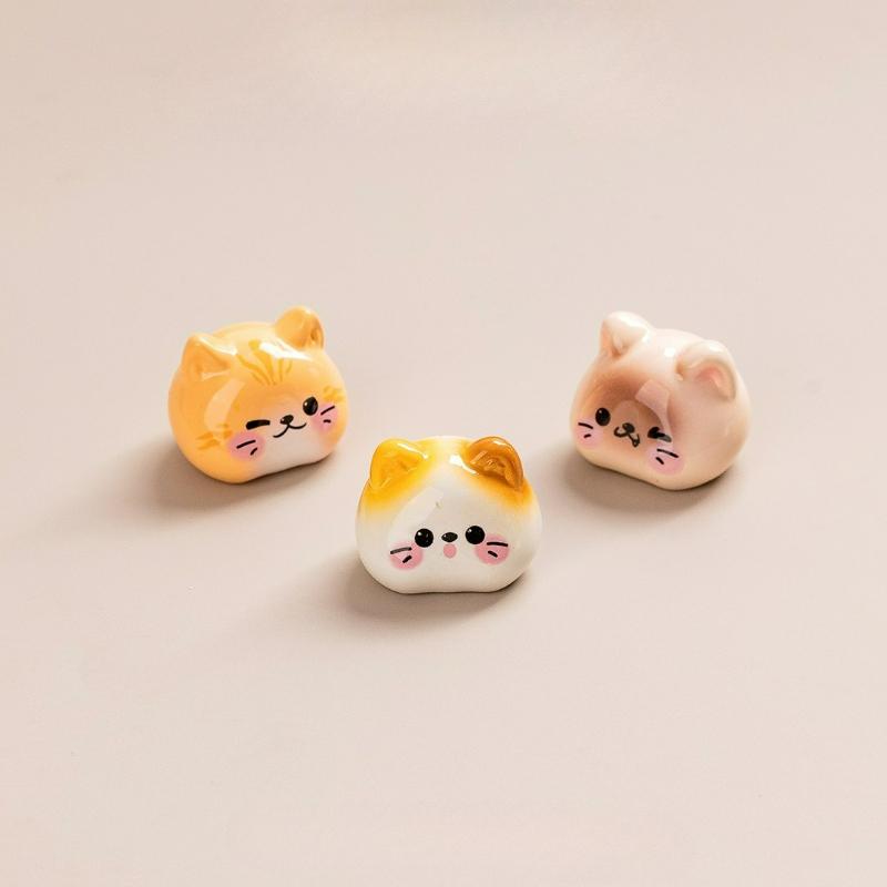 6pcs Cartoon Mini Resin Cat Statue Home Fairy Garden Decor DIY Crafts Animal Micro Landscape Decoration Accessories Ornaments