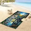 Leopard and Panther by Moonlit Forest Beach Towel Quick-drying for Travel Outdoor Sports Jogging Beach and Swimming