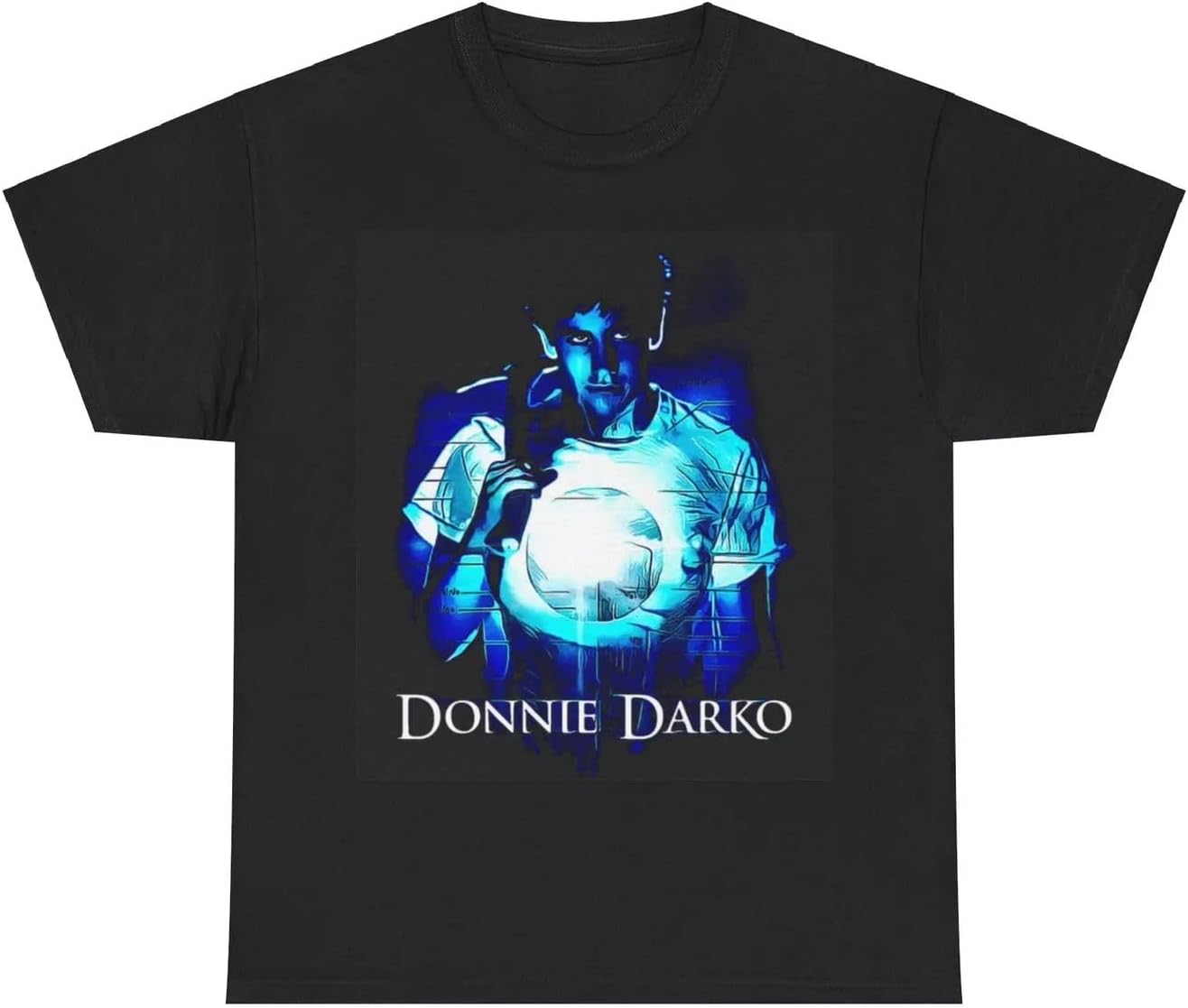 Donnie Darko Tshirt Vintage Movie Poster Retro Unisex Heavy Cotton Tee Rare Black 4XL чёрный