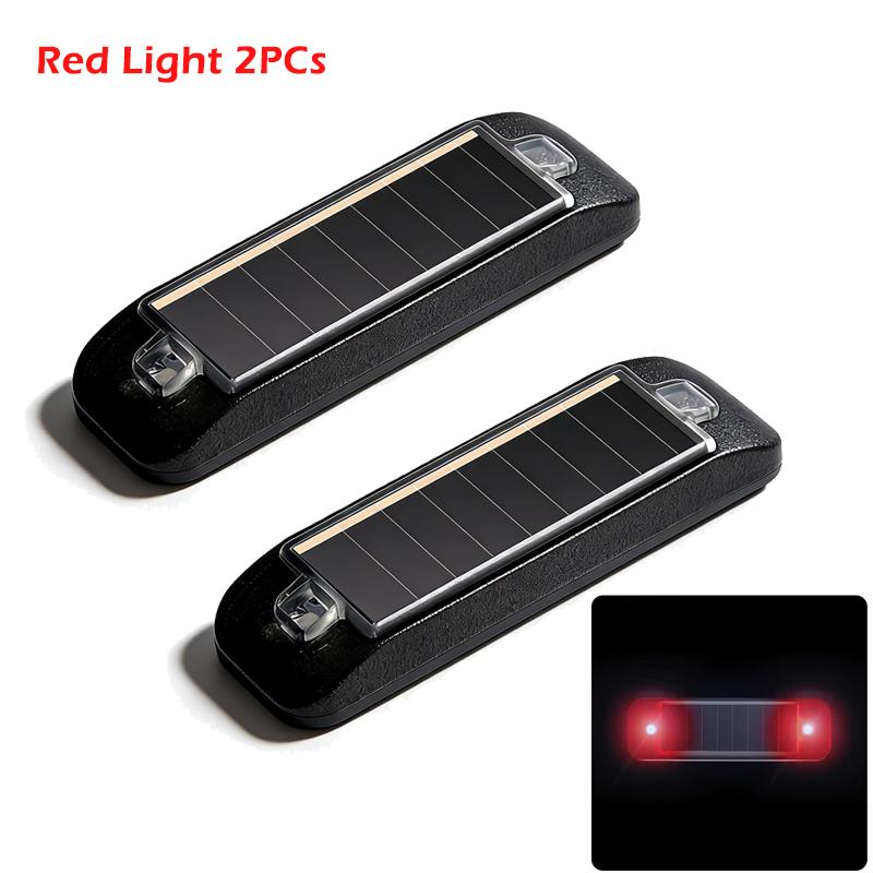 Mini LED Solar Power Car Warning Light Night Security Simulated Alarm Wireless Anti-Theft Caution Lamp Flashing Dummy Alarm Lamp