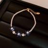 Sea Crystal Zirconia Water Drop Bracelet: Light Luxury Cool Style Jewelry for Women