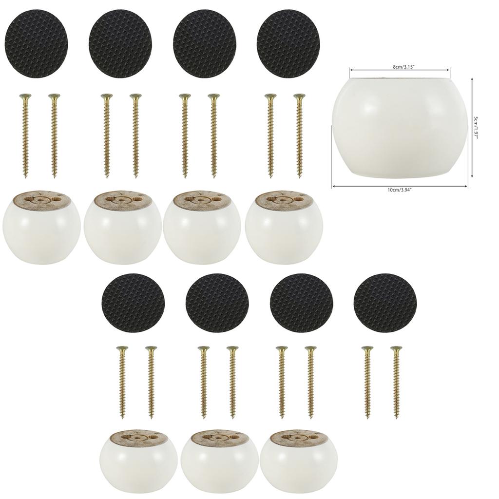 4pcs Wooden Solid Furniture Feet Replacement Sofa Legs Universal for Furniture Couch Chair Furniture Leg Set  Accessories