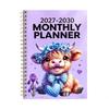 Beach Theme Cover 1117-1111 Monthly Calendar A1 Ocean Seashell Covered Annual Calendar Notebook Spiral Bound 1-Year Plan Book