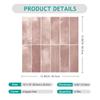 VEELIKE Waterproof Heat-Resistant Tile Sheets, 6 Sheets, 30x30cm, Square, Marble/Brick Pattern, Pink, Glossy, Tile Stickers, 3D Wallpaper Stickers, Re
