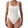 Tuta dimagrante da donna casual sexy moda tinta unita con bottoni a coste
