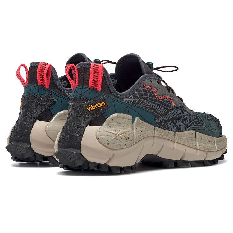 Reebok Zig Kinetica 2 Edge Black Midnight Pine Unisex Sneakers Green Core-Black Modern-Beige H00115