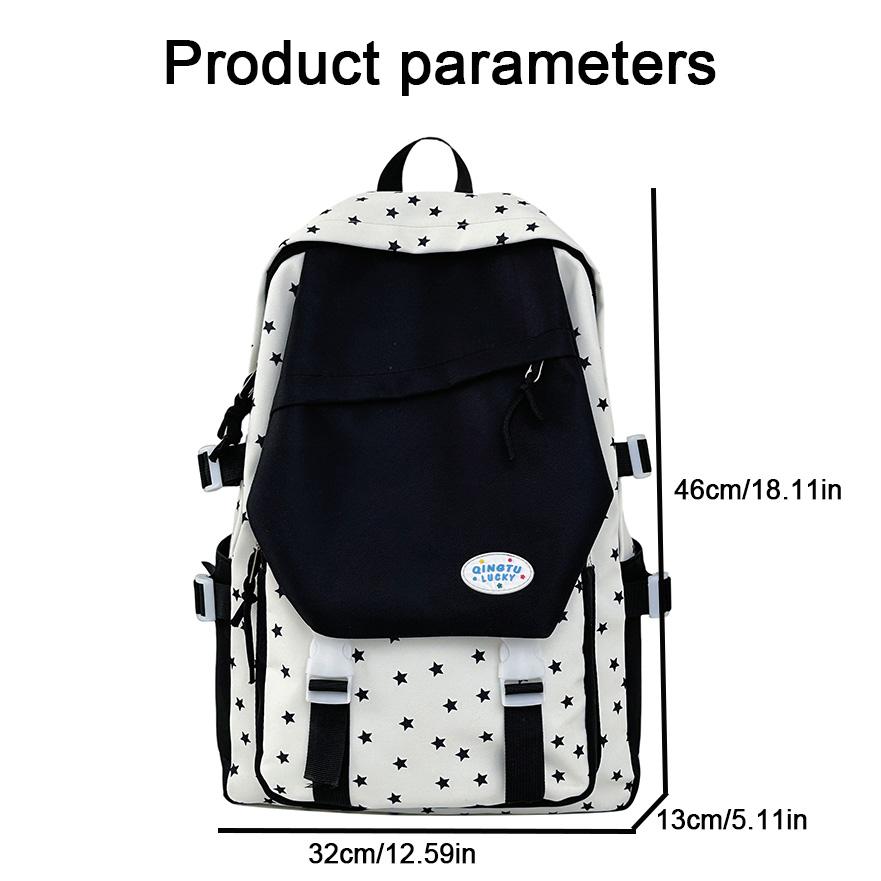 Damen Casual Rucksack mit großem Fassungsvermögen, trendiges schlichtes Design für Reisen, Schule, Pendeln - Neuer niedlicher Stil