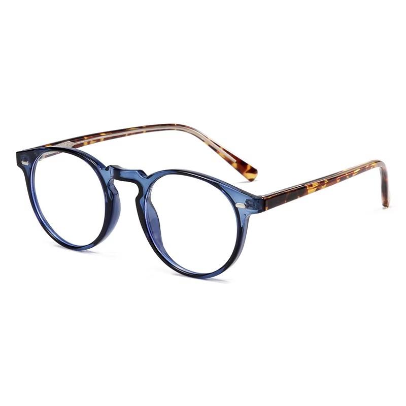 TR90 Blue Light Blocking Round Eyeglasses for Women Men Students Prescription 0 to -6 0 Nearsighted Optical Glasses