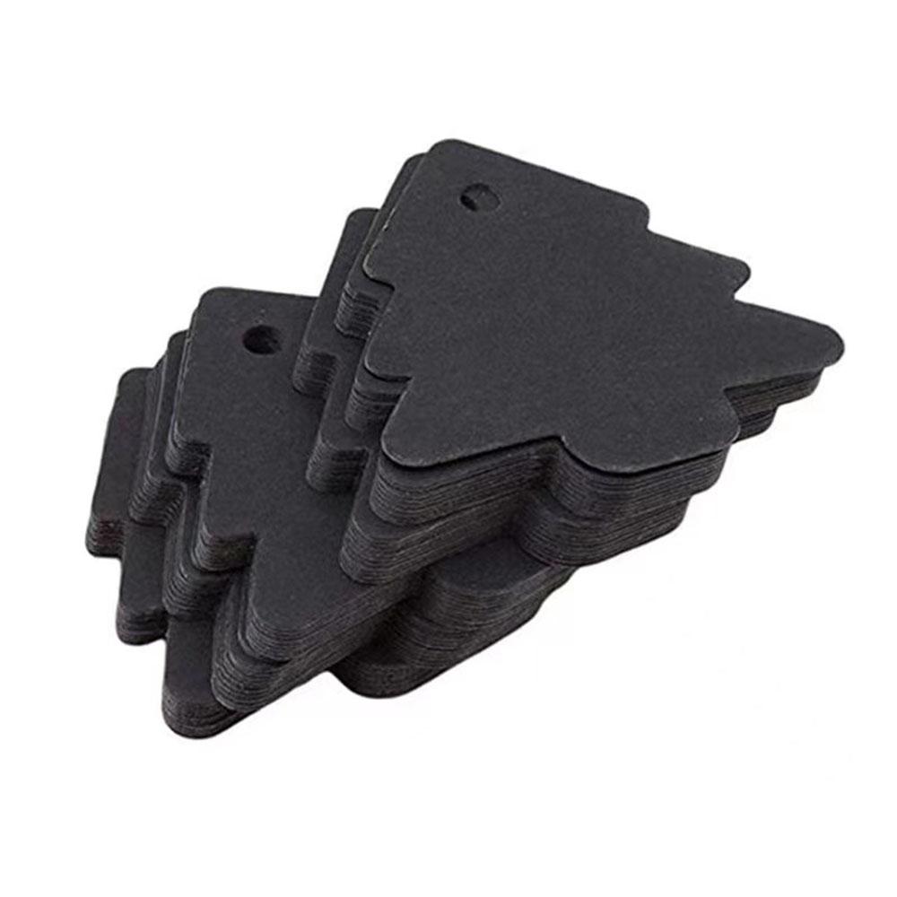 

100 шт. 5,5*5,4 см крафт DIY бирка для подвешивания в форме рождественской елки рождественская вечеринка декор бумажные карточки подарочная бирка