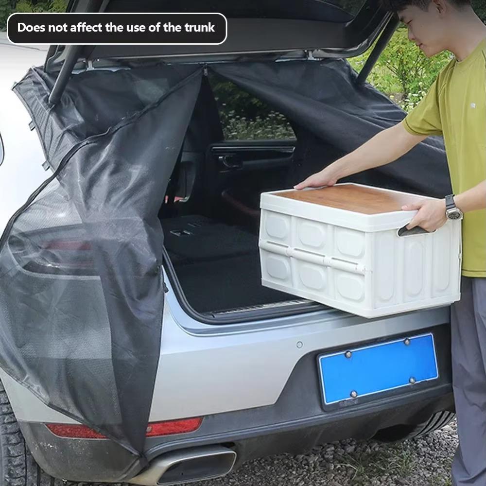 Insect Proof Magnetic Car Trunk Mosquito Net Car Tailgate Mesh Curtain  Self Driving Tour
