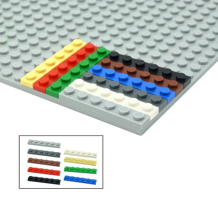 50Pcs DIY Building Blocks Thin Plate 1x6 Dots Classic Bricks Educational Creative Size Compatible With 3666 Toys for Kids