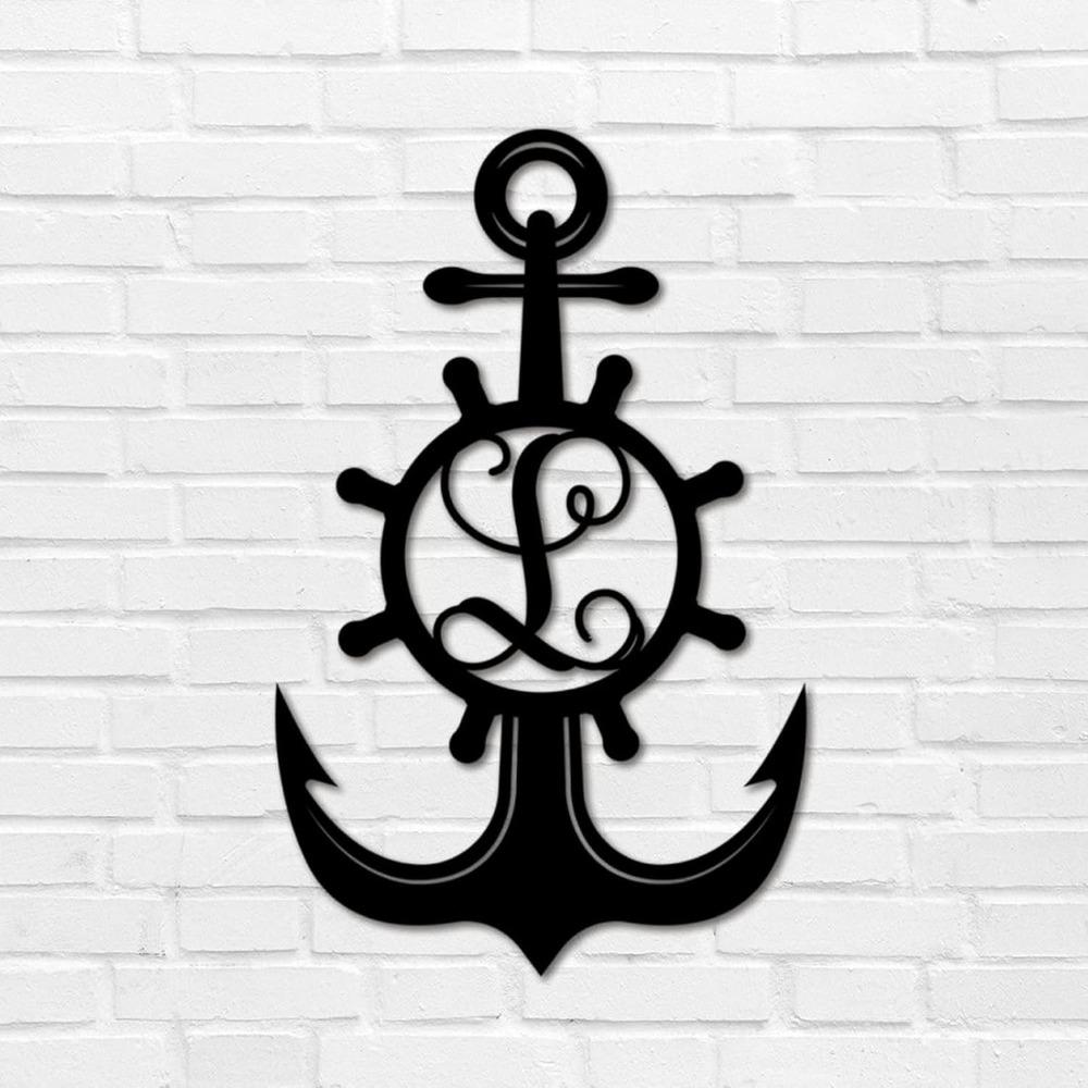 Custom Iron Letter Metal Wall Art Monogram Address Sign Retro Plaque Garage Patio Backyard Garden Decoration 12 Inch