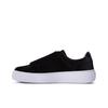 Basket Platform Strap Samtseil - Schwarze Damen Sneaker Weiß 364068-01