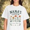 Comfort Colors Nana’s Garden Shirt, Personalized Grandma Tee with Grandkids Names, Floral Nana Shirt Gift, Mother’s Day Grandma T Shirt