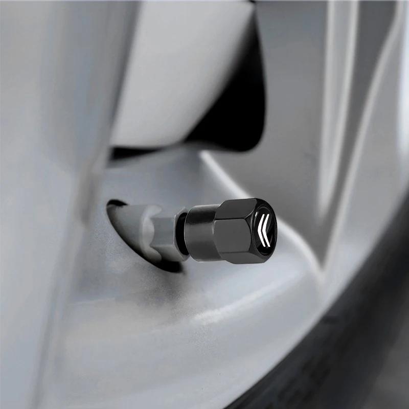 4 piezas cubierta metálica de válvula de neumático de rueda de coche Defender decorativa Para Citroen C1 C2 C3 C4 C5 C6 C8 C4L DS3 DS4 DS5LS DS6 Accesorios