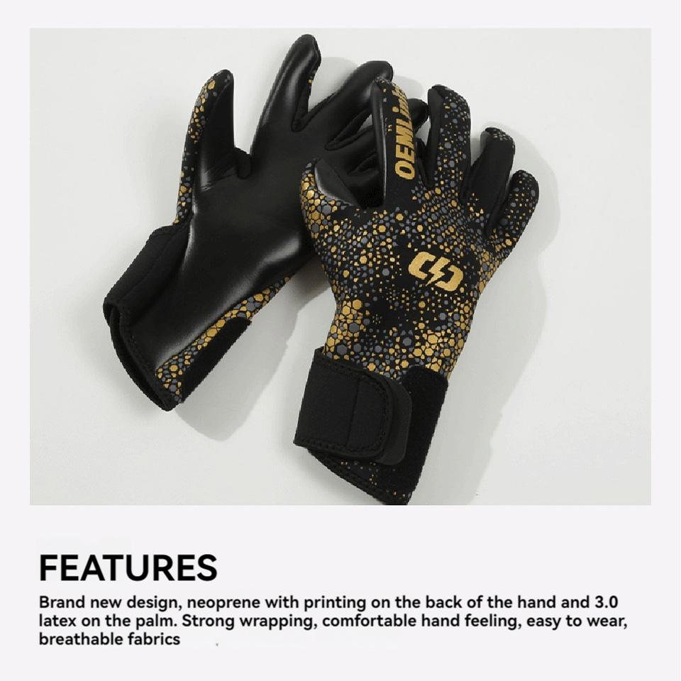 Loogdeel Professional Football Sports Goalkeeper Gloves Adult Children Goalkeeper Gloves Finger Protection Anti-slip Training
