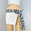 Stretchable Plush Waistband Leopard Print Belt with Flexible Sizing 70-110cm Fine Stitching for Work Casual Outfits