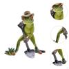 Frog Figurine Resin Art Piece Collectible Decor for Indoor