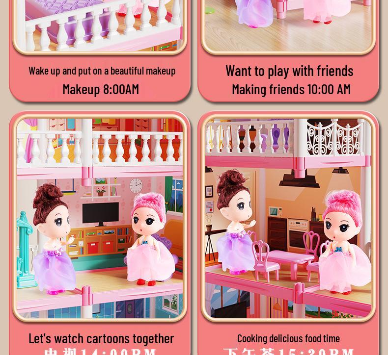 Princess Castle Dollhouse DIY Building Kit for Girls
