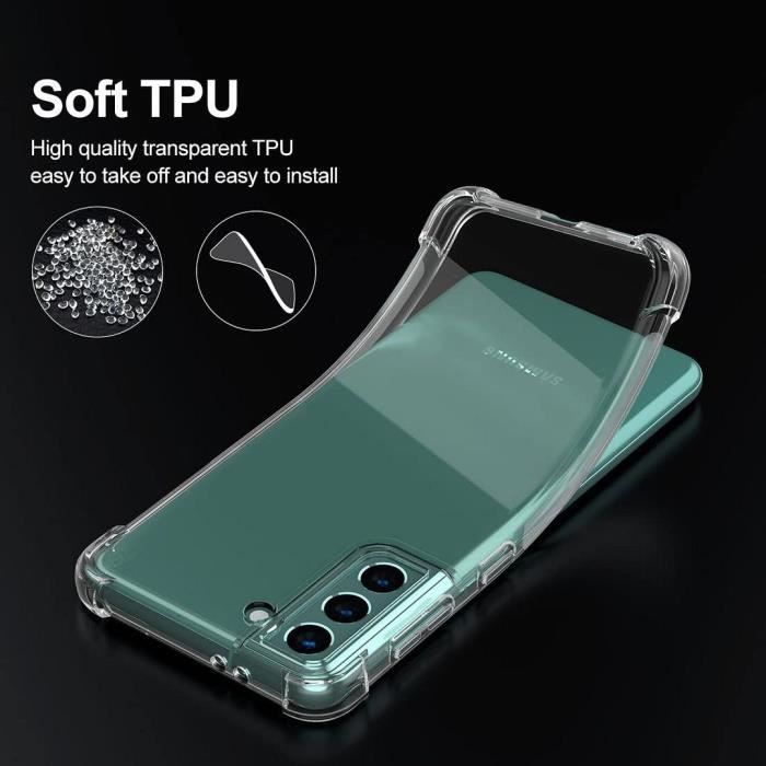Coque - Samsung - S22 Plus - Protection renforcée - Silicone - 2 Verres Trempés
