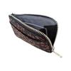 Inden-ya Inden Wallet Zipper Coin Case 1005 F Coin Pouch 05 Black Deer Leather x Red Lacquer Dragonfly Pattern L-shaped Zipper Outer Pocket 1 Card