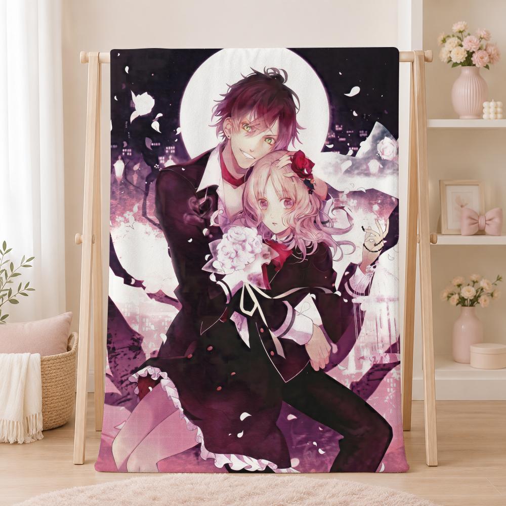 Romance Anime D-Diabolik LoversS Throw Summer Flannel Throw Blanket Soft Antistatic Washable KidFriendly Couch Bed
