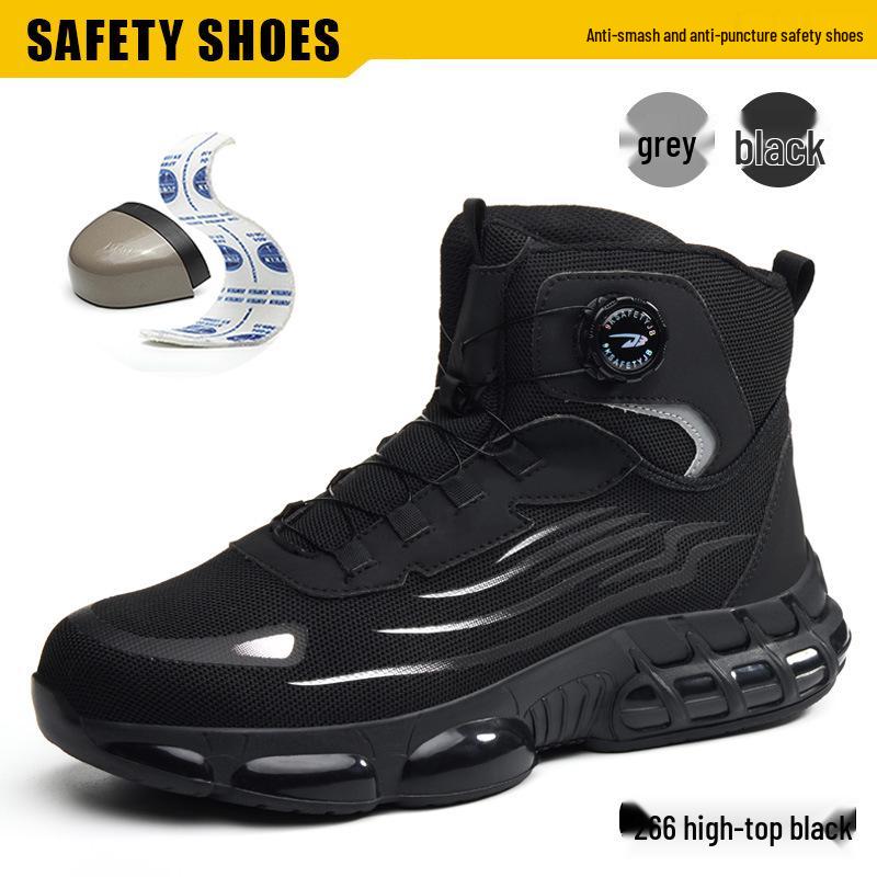 Men's High-Top Waterproof Safety Boots – Anti-Smash, Anti-Puncture, Comfortable for Extended Wear