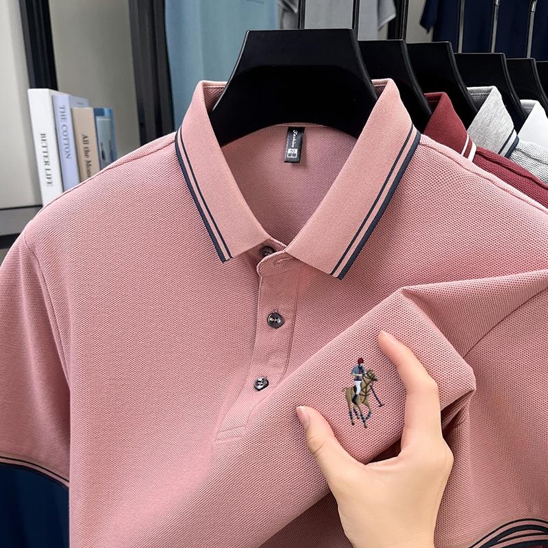 100% Pure Cotton High-end New Brand Paul Embroidery POLO Shirt Summer High-quality Men's Golf Business Casual T-shirt Short Top
