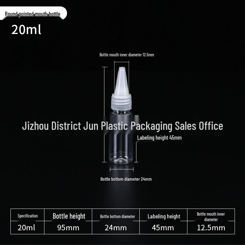 5-200ml Clear Pointed Tip Plastic Dropper Bottle