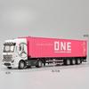 1:50 Alloy Heavy Trucks Toys Models Cars Container Vehicles Light Music Miniature Transport Car Rubber Tires Kids Gifts