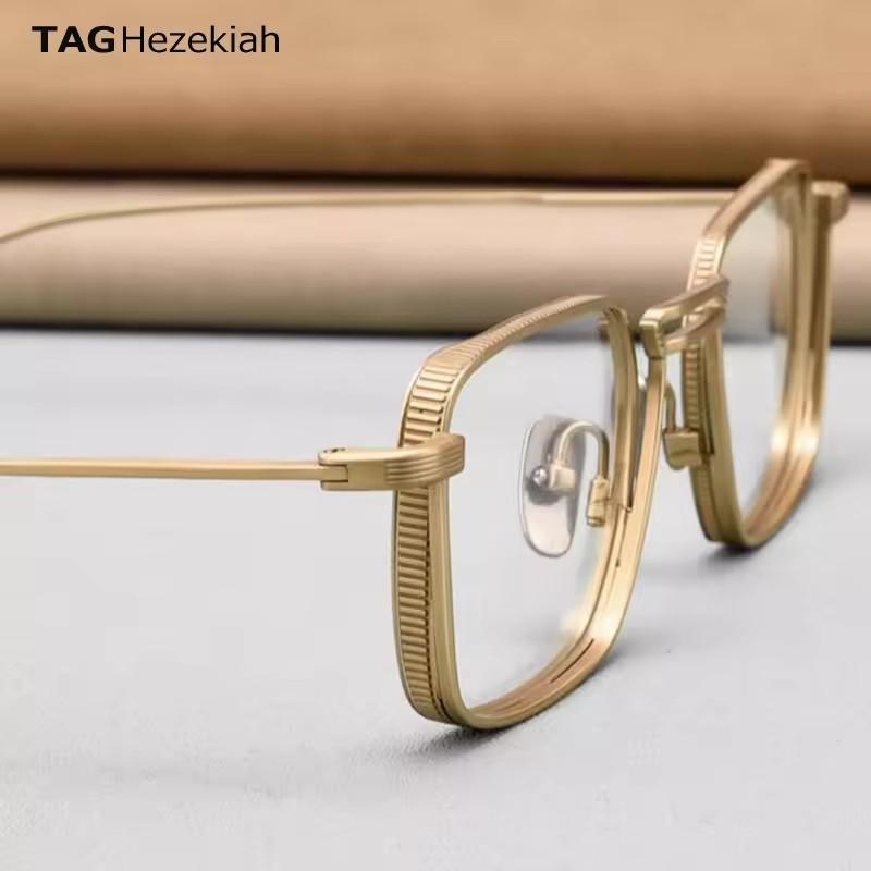 Classic Blue Ray Blocking Glasses Men Women Metal Square Anti-Blue Light Eyeglasses Ultralight Frame Eyewear